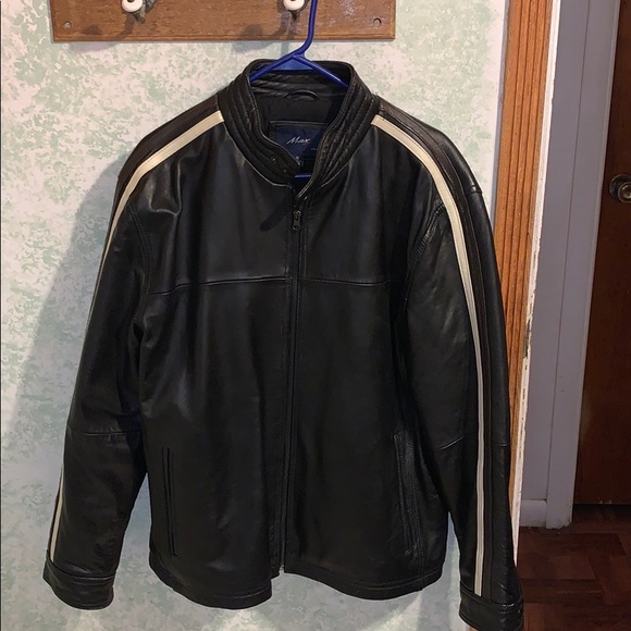 MAX black leather jacket - Picture 1 of 1